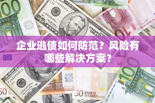 武汉企业逃债如何防范？风险有哪些解决方案？