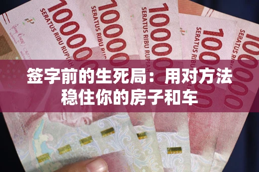 武汉签字前的生死局：用对方法稳住你的房子和车