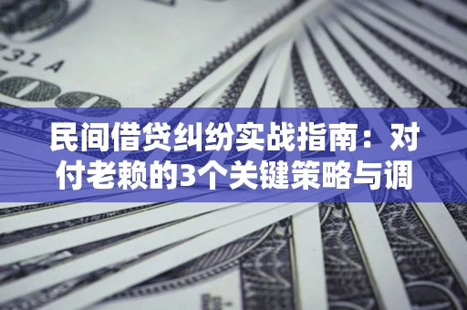 武汉民间借贷纠纷实战指南：对付老赖的3个关键策略与调解盲区解析